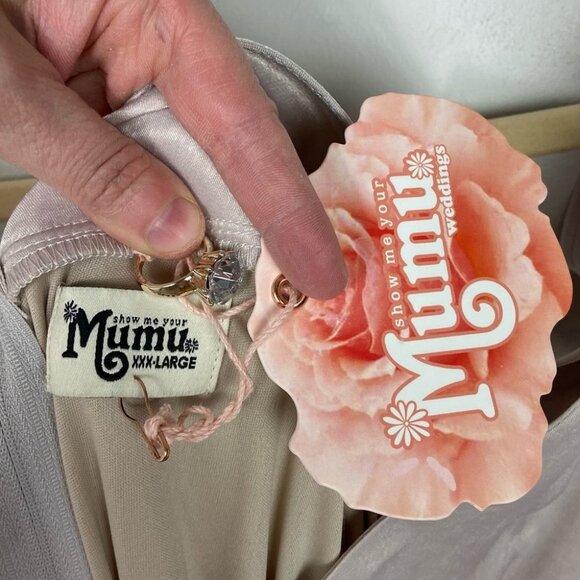 NWT Show Me Your Mumu Jenn Maxi Dress Ring Sheen XXXL New With Tags Bridesmaid - Picture 10 of 12